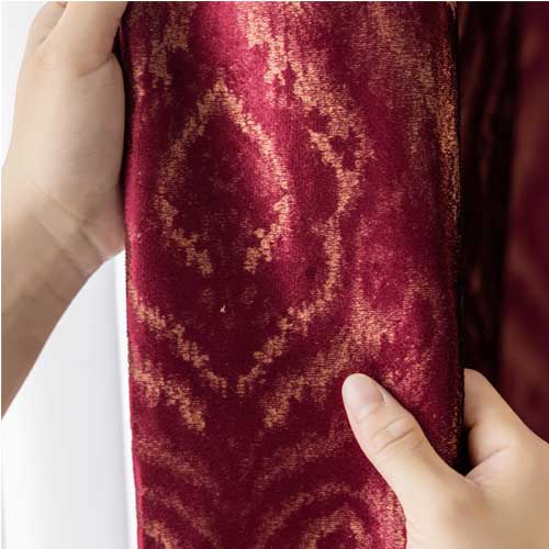 red velvet curtain fabric
