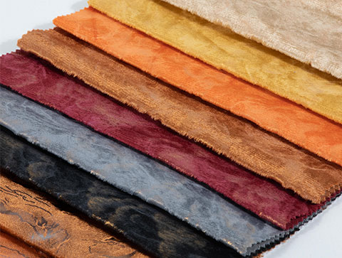 Cheap Price African 100% Polyester Hot Stamp Foil Velvet Printed Sofa Upholstery Fabric