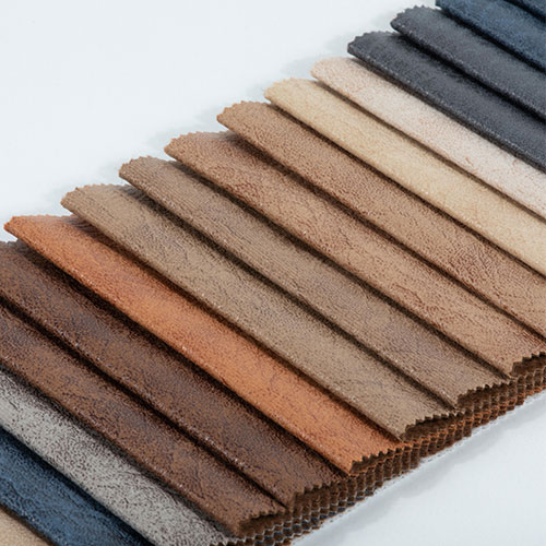 velvet printed look leather fabric