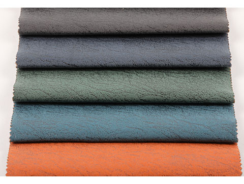 Embossed Polyester Fabric Leather Look Fabric For Decorate