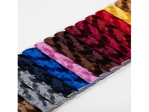 High Quality Customized Burnout Crushed Velvet Sofa Upholstery Knitted Fabric