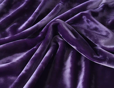 Purple Crushed Velvet Fabric